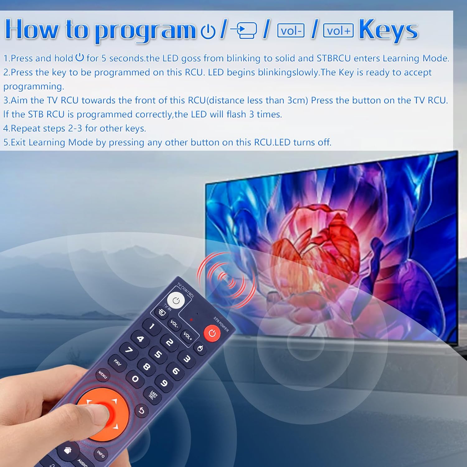 V3 Plus & V3 Pro Replacement Remote for VSeeBox | Voice & IR
