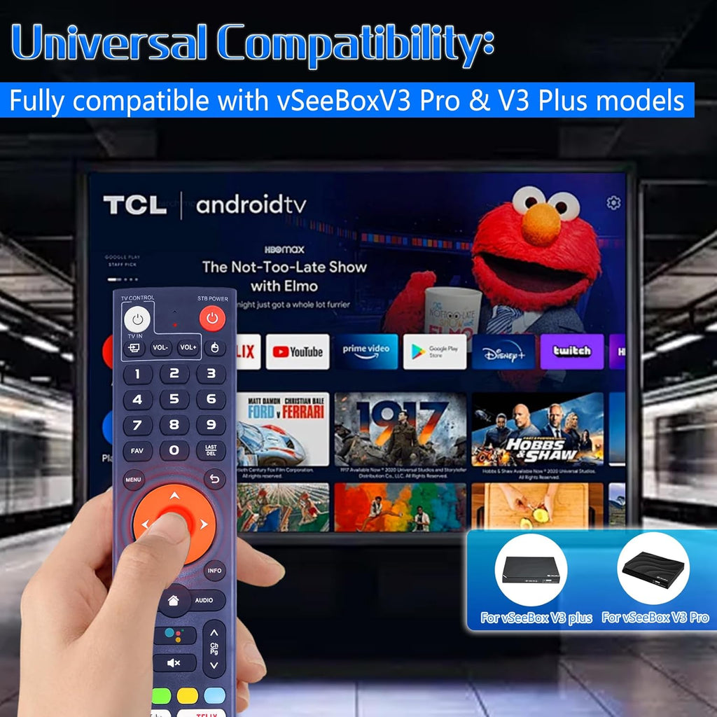 V3 Plus & V3 Pro Replacement Remote for VSeeBox | Voice & IR