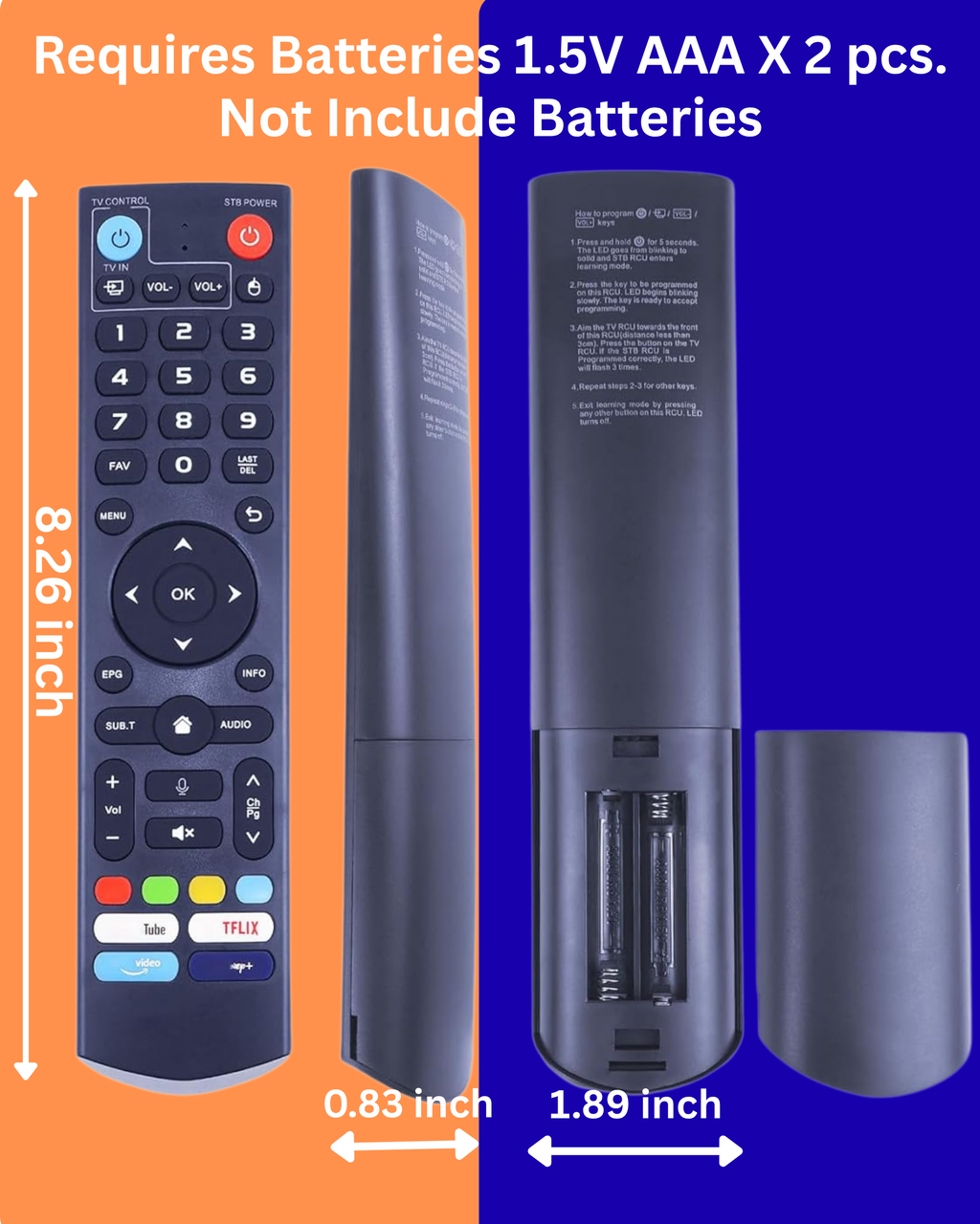 Universal Voice Remote for VSeeBox V3 Pro, V3 Plus & V5 Pro