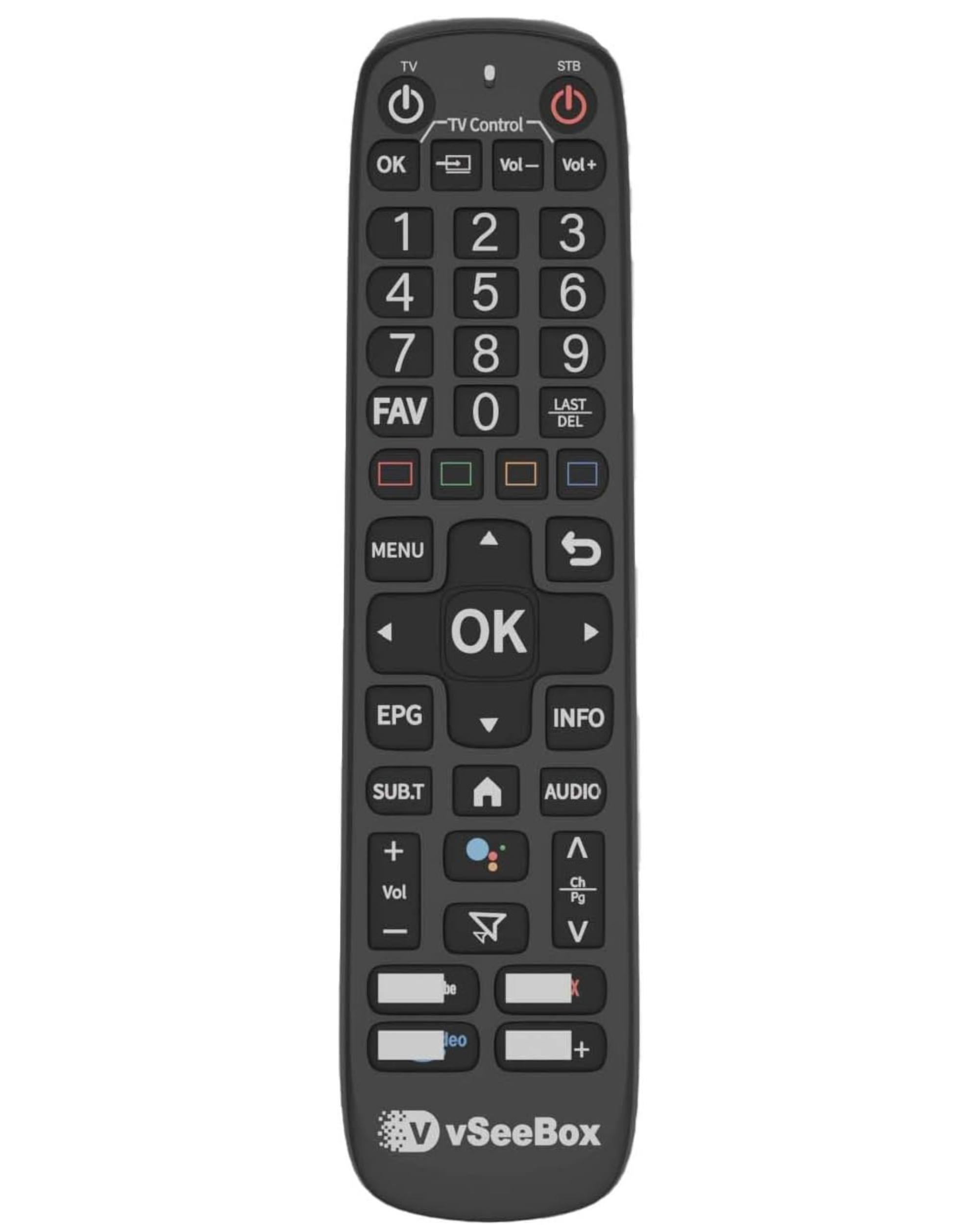 Backlit Voice Remote for VSeeBox V6 Plus | Bluetooth & IR